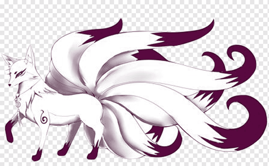 White fox with nine tails