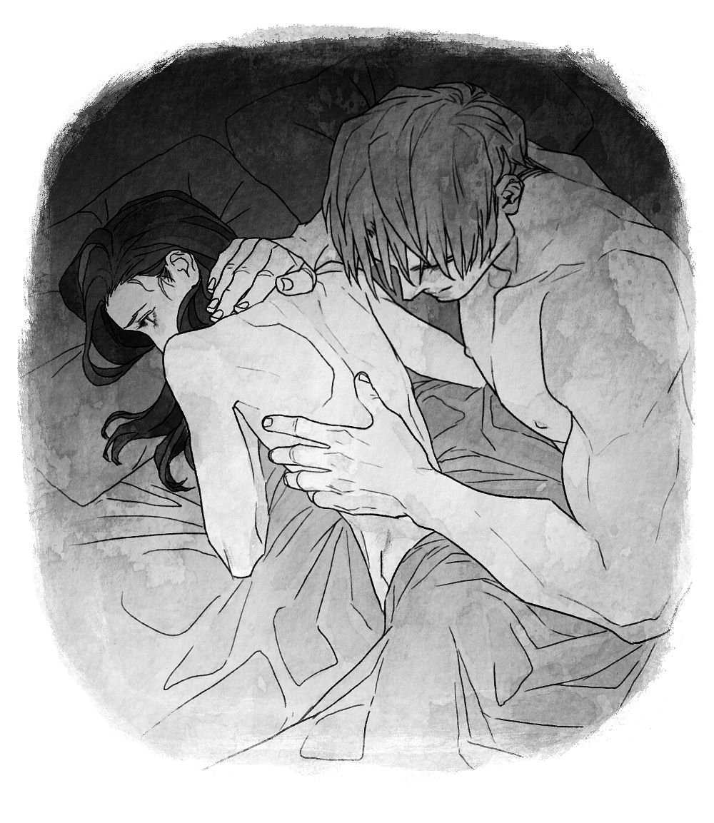 Umbra slid close to him, heat and muscle. One hand, immovable, went to the nape of Esra’s neck to hold him in place.